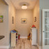 Modern Semi Flush Ceiling Lights Opal Glass Drum Shade